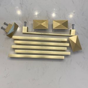Gold hardware for drawers and pulls